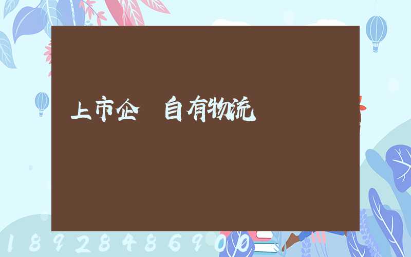 上市企業自有物流運輸