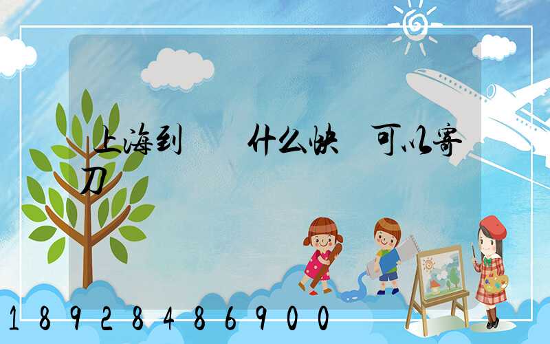 上海到廣東什么快遞可以寄刀