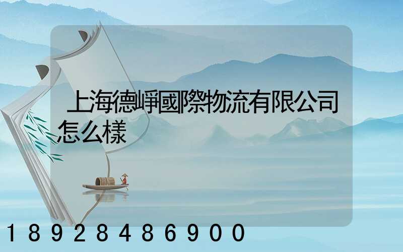 上海德崢國際物流有限公司怎么樣
