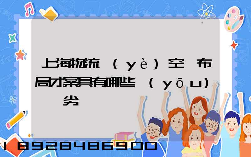 上海物流業(yè)空間布局才案具有哪些優(yōu)勢與劣勢