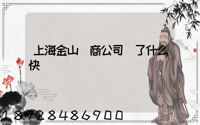 上海金山電商公司發了什么快遞