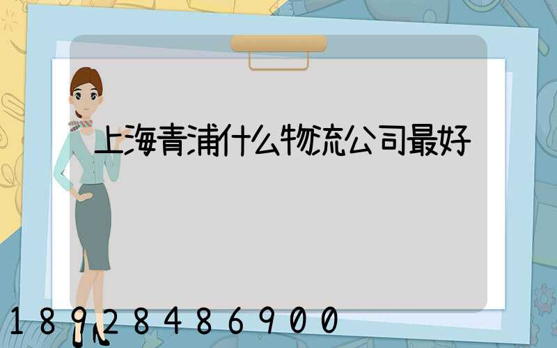 上海青浦什么物流公司最好