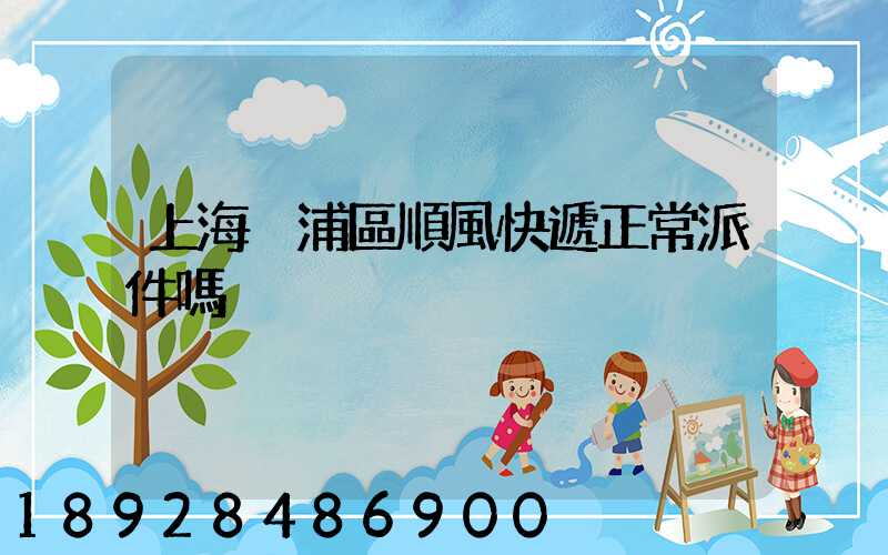 上海黃浦區順風快遞正常派件嗎