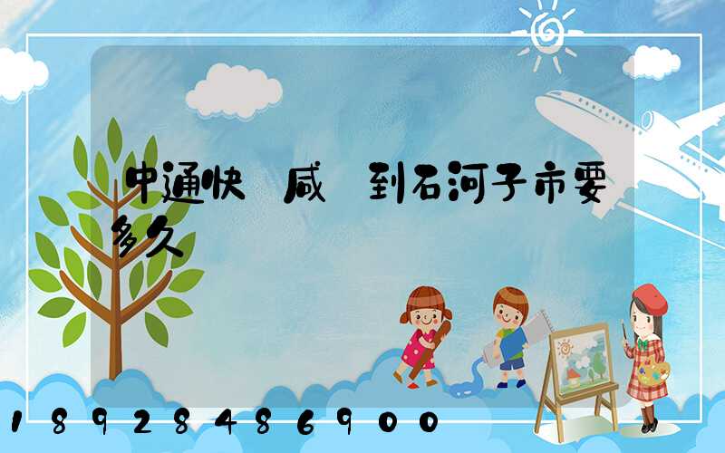 中通快遞咸陽到石河子市要多久