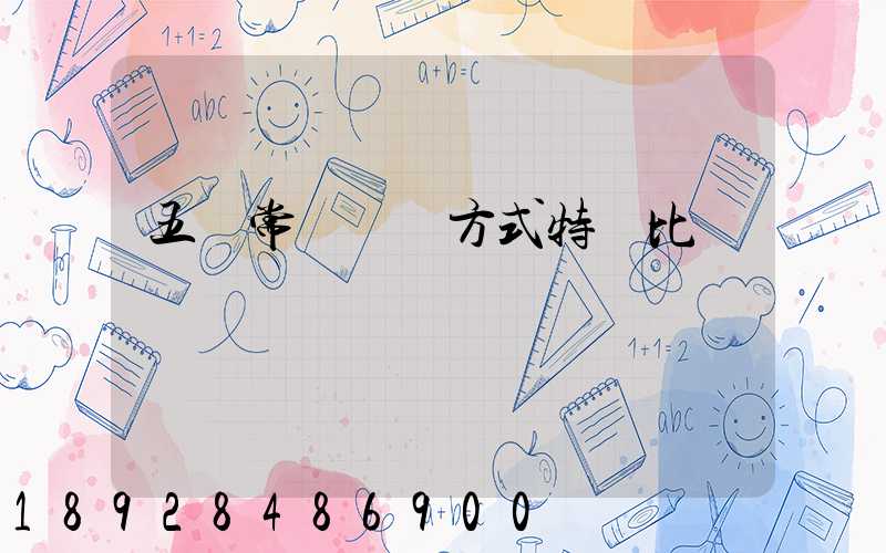 五種常見運輸方式特點比較