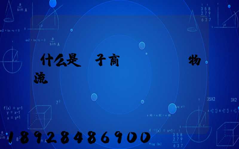 什么是電子商務(wù)物流