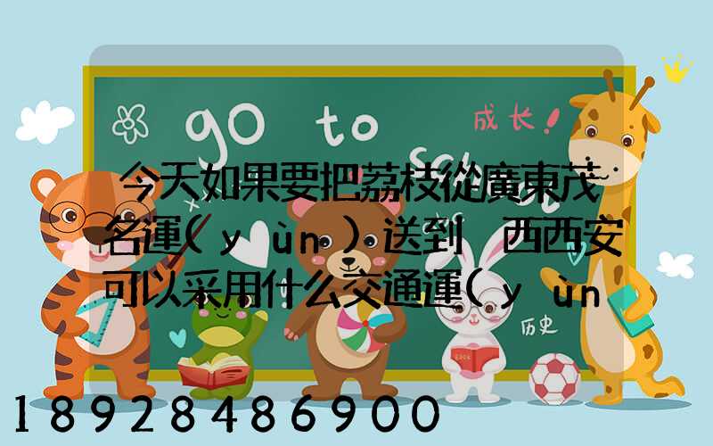 今天如果要把荔枝從廣東茂名運(yùn)送到陜西西安可以采用什么交通運(yùn)輸方式...