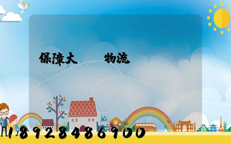 保障大飛機物流運輸