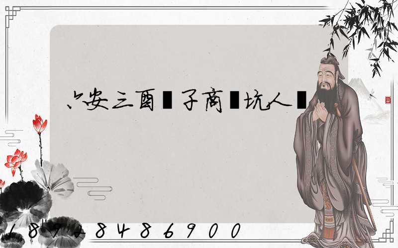 六安三酉電子商務坑人嗎