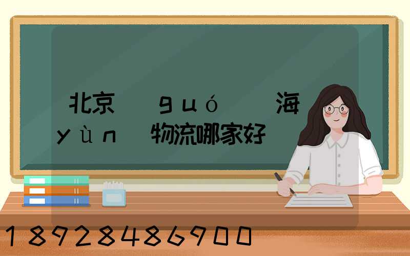 北京國(guó)際海運(yùn)物流哪家好