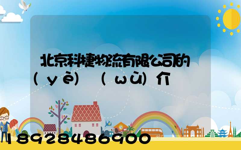 北京科捷物流有限公司的業(yè)務(wù)介紹