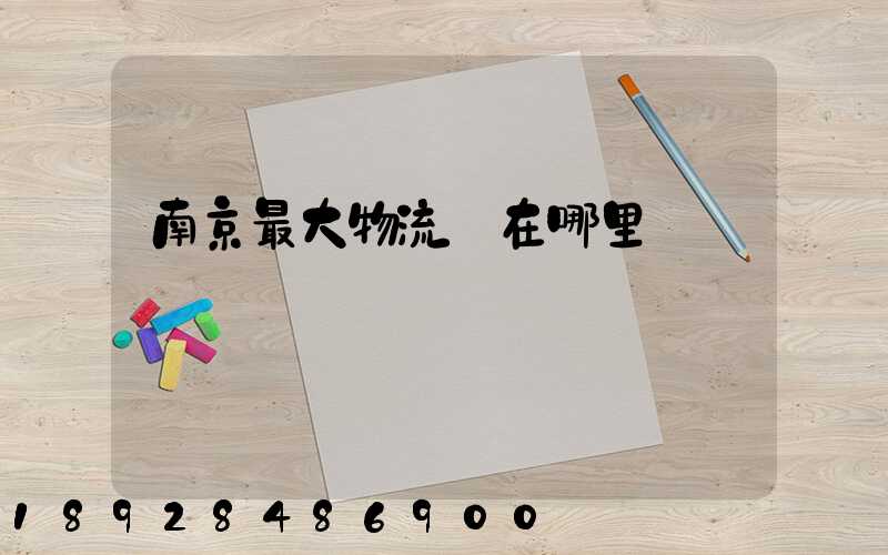 南京最大物流園在哪里
