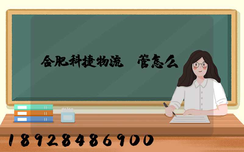 合肥科捷物流倉管怎么樣