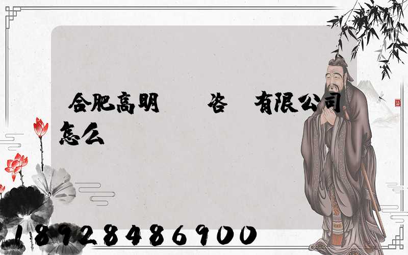 合肥高明貨運咨詢有限公司怎么樣