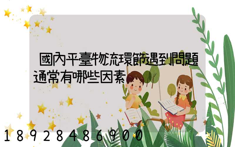 國內平臺物流環節遇到問題通常有哪些因素