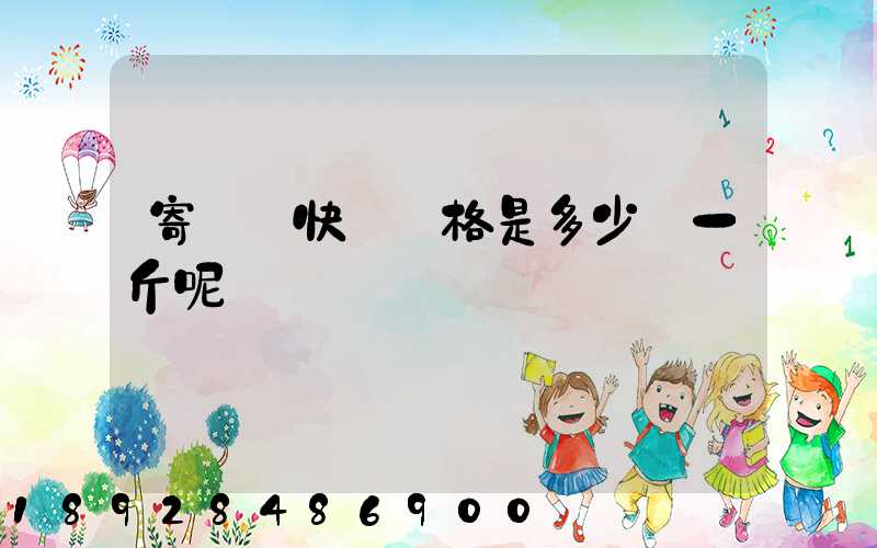 寄國際快遞價格是多少錢一斤呢