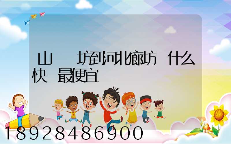 山東濰坊到河北廊坊發什么快遞最便宜