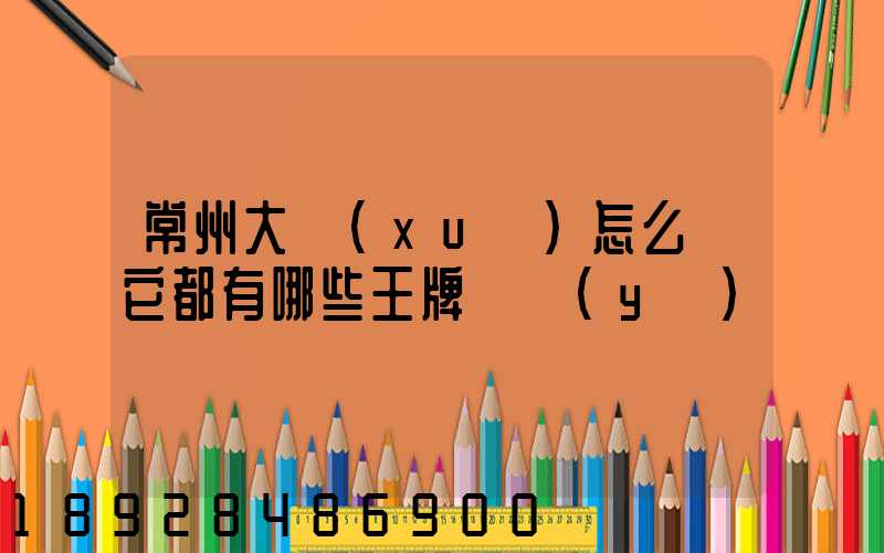 常州大學(xué)怎么樣它都有哪些王牌專業(yè)