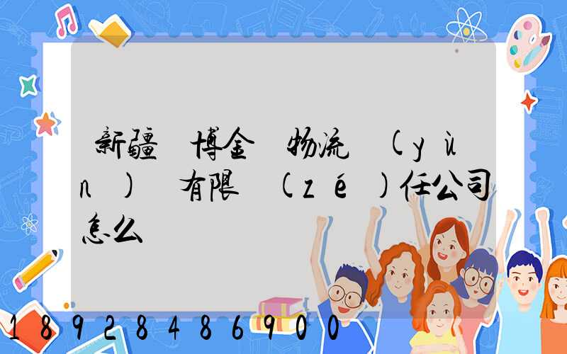 新疆偉博金橋物流運(yùn)輸有限責(zé)任公司怎么樣