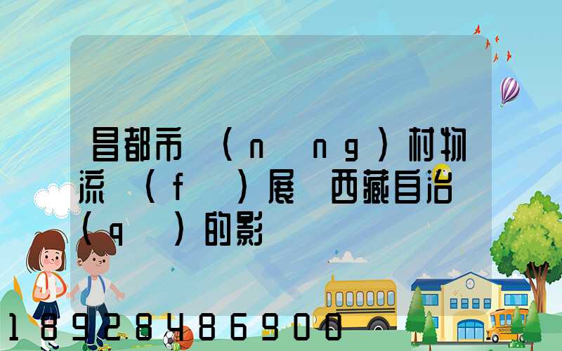 昌都市農(nóng)村物流發(fā)展對西藏自治區(qū)的影響