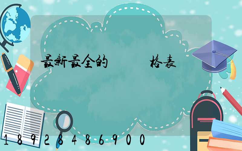 最新最全的閥門價格表