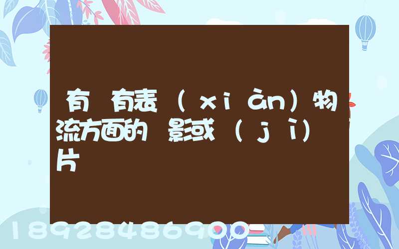 有沒有表現(xiàn)物流方面的電影或紀(jì)錄片