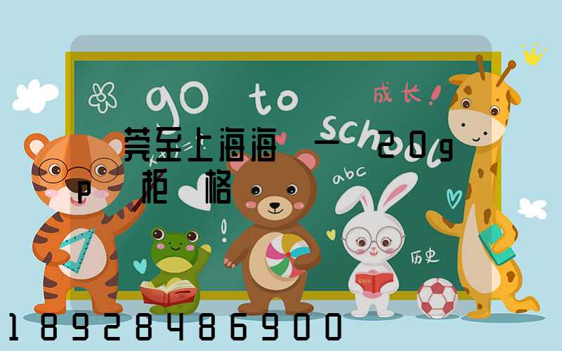 東莞至上海海運一個20gp貨柜價格