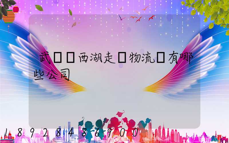 武漢東西湖走馬物流園有哪些公司