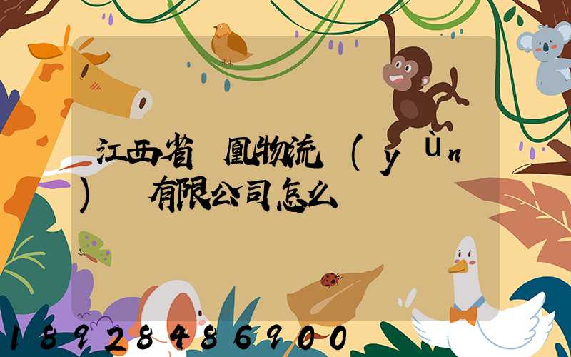 江西省鳳凰物流運(yùn)輸有限公司怎么樣