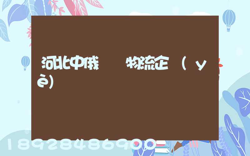 河北中俄運輸物流企業(yè)