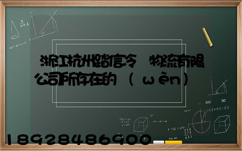 浙江杭州踏信冷鏈物流有限公司所存在的問(wèn)題