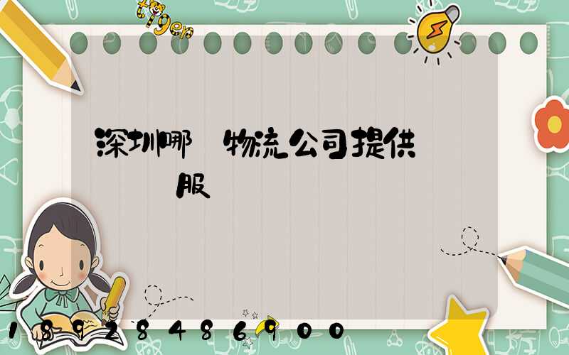 深圳哪個物流公司提供氣墊車運輸服務
