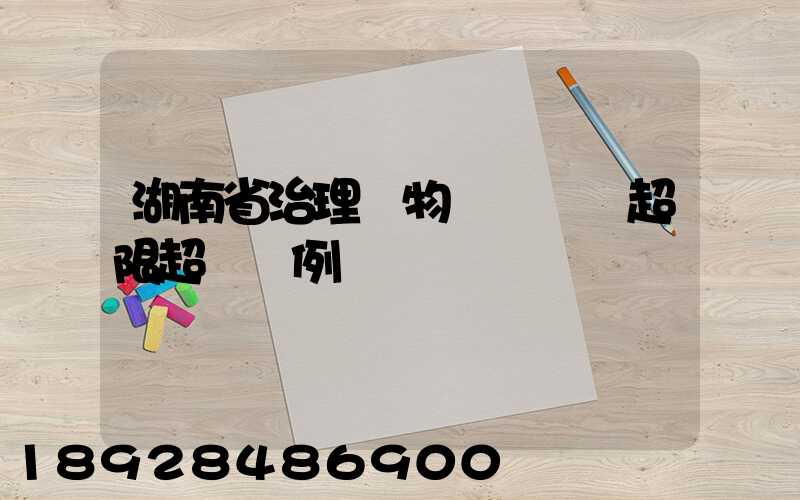 湖南省治理貨物運輸車輛超限超載條例