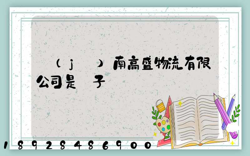 濟(jì)南高盛物流有限公司是騙子嗎