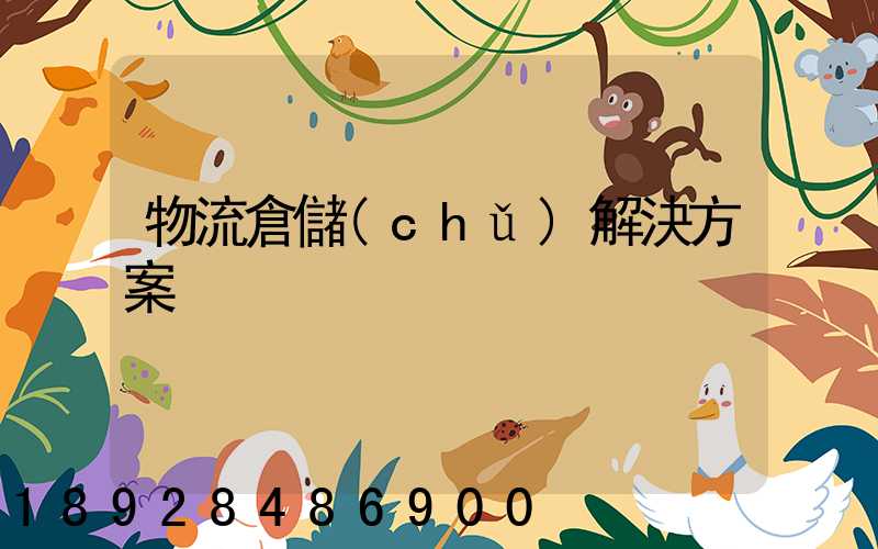 物流倉儲(chǔ)解決方案