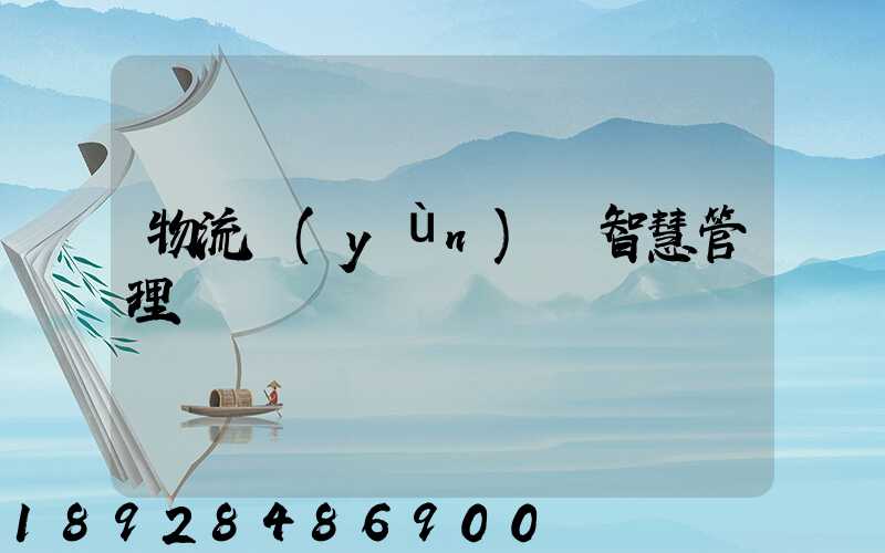 物流運(yùn)輸智慧管理