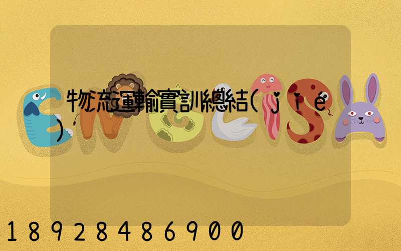 物流運輸實訓總結(jié)