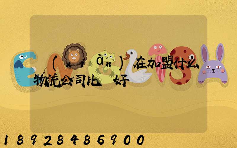 現(xiàn)在加盟什么物流公司比較好