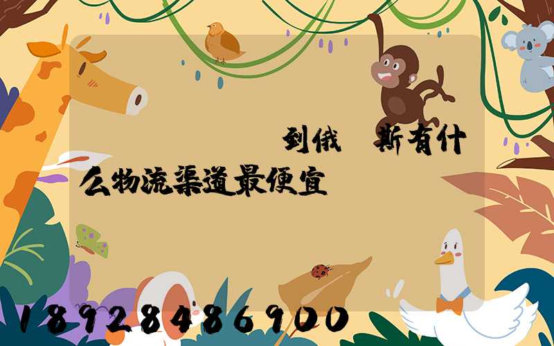 發(fā)貨到俄羅斯有什么物流渠道最便宜