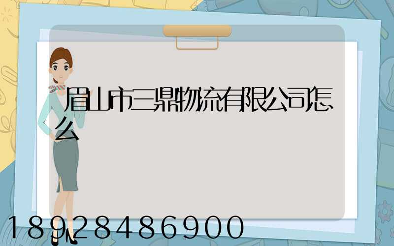 眉山市三鼎物流有限公司怎么樣
