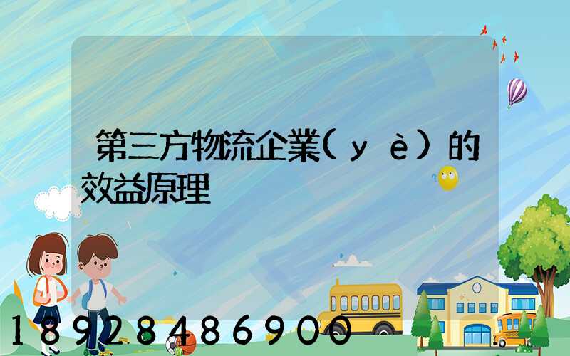 第三方物流企業(yè)的效益原理