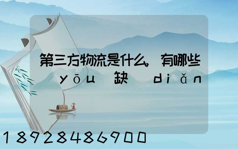 第三方物流是什么,有哪些優(yōu)缺點(diǎn)
