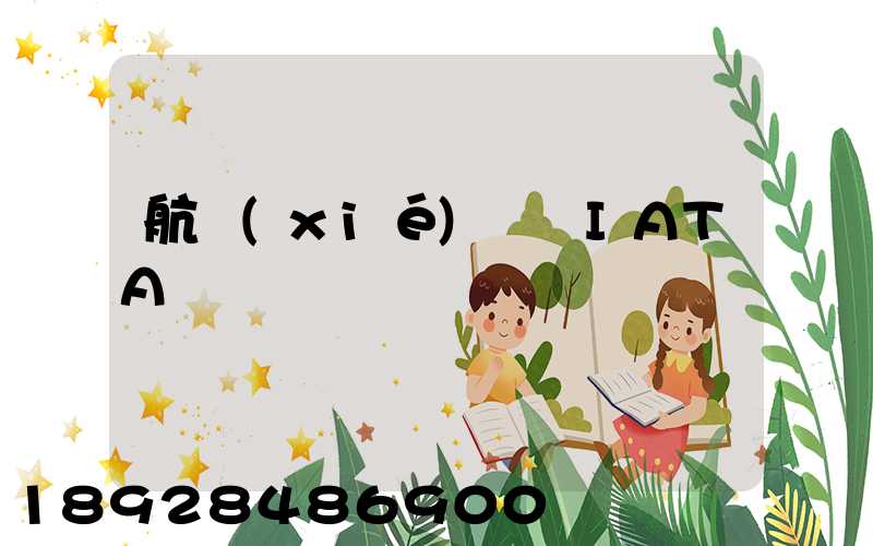 航協(xié)貨運IATA資質