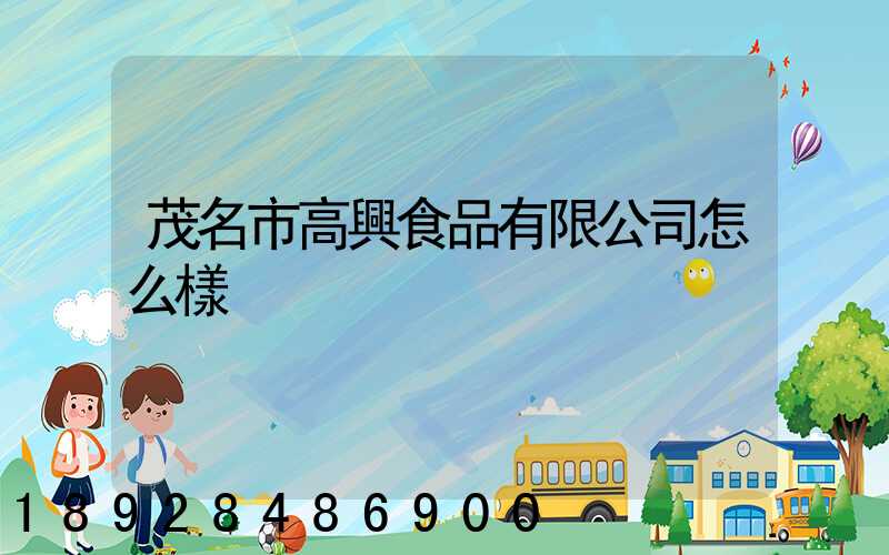 茂名市高興食品有限公司怎么樣