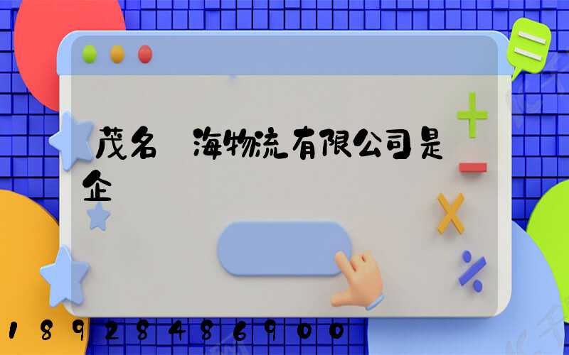 茂名遠海物流有限公司是國企嗎