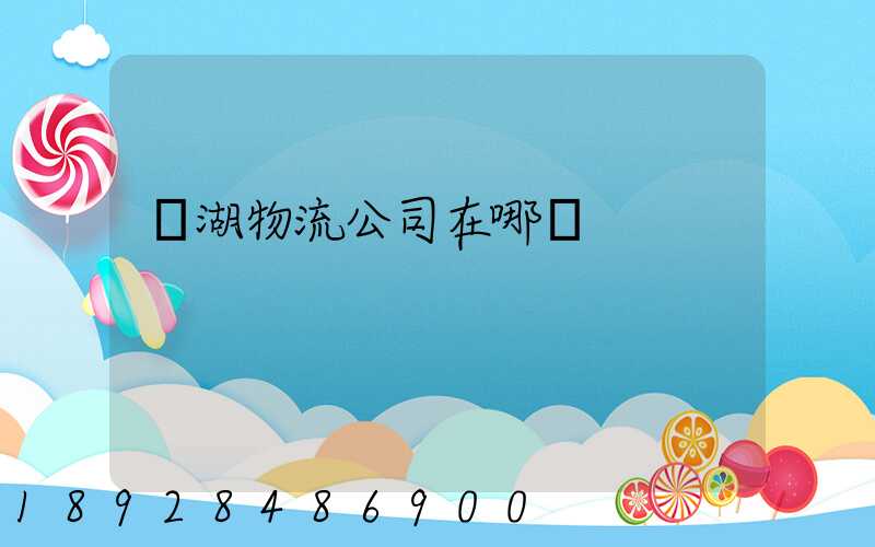 蕪湖物流公司在哪兒