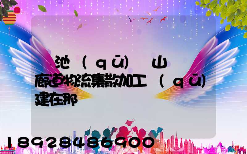 貴池區(qū)橫山礦運輸廊道物流集散加工區(qū)建在那