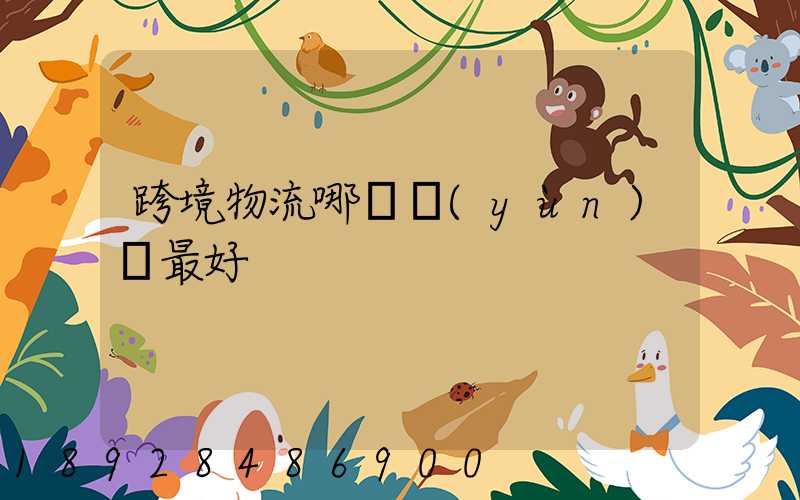 跨境物流哪種運(yùn)輸最好