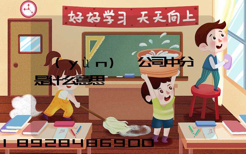 運(yùn)輸公司中分撥是什么意思