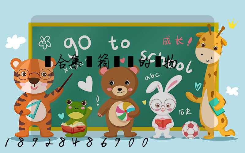 適合集裝箱運輸的貨物